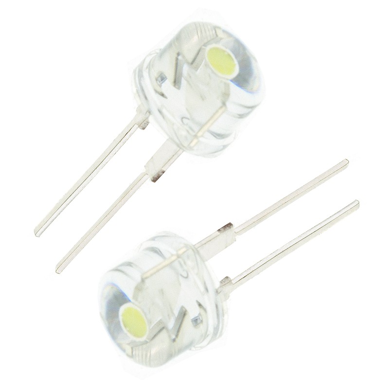 Set 10 Bóng Đèn LED F8 8mm Ánh Sáng Trắng Đỏ Xanh Dương Vàng Cam Tia UV 0.5W Tự Trang Trí