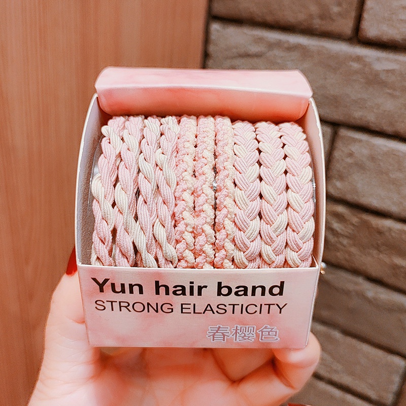 Set cột tóc cho nữ nhiều kiểu đan phụ tiện tóc thời trang bao đẹp