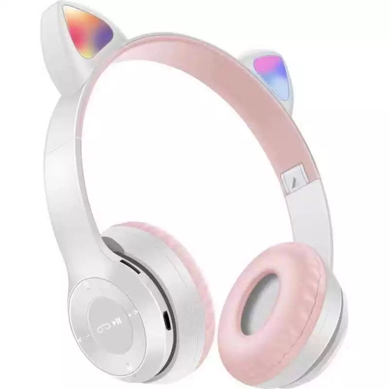 Tai Nghe P47 Mèo Chụp Tai,tai nghe mèo Bluetooth Không Dây,Nghe Nhạc Cực Hay ,Bảo Hành 12 Tháng