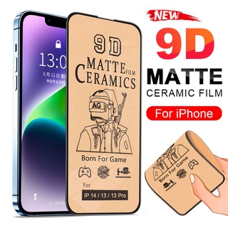 Kính cường lực nhám dẻo chống vân tay không vỡ toàn diện cho iPhone 14 13 12 11 Pro Max 13 Mini X Xs Max Xr 6 6s 7 8 Plus