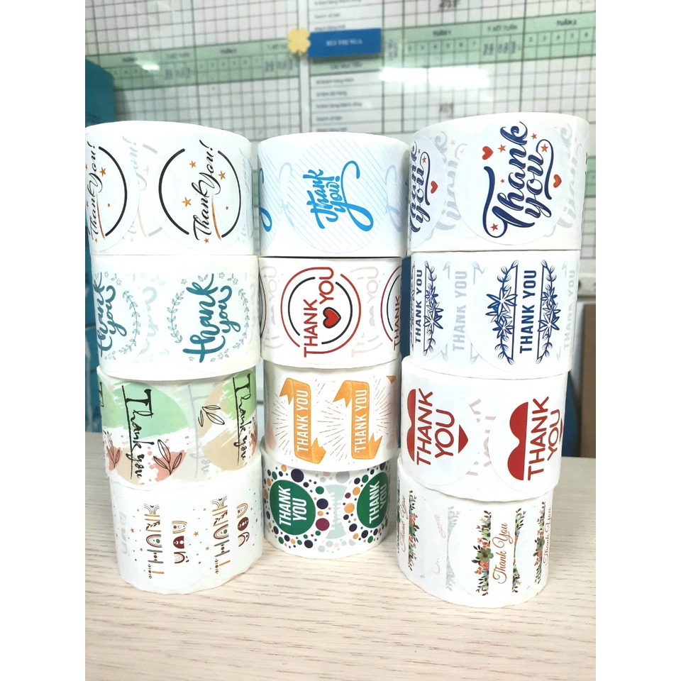 Tem thank you sticker xinh xắn 4.5cm