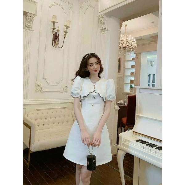 Đầm dự tiệc sang xịn mịn xinh xắn cho bạn gái,váy nữ công sở siêu xinh kín đáo thời trang
