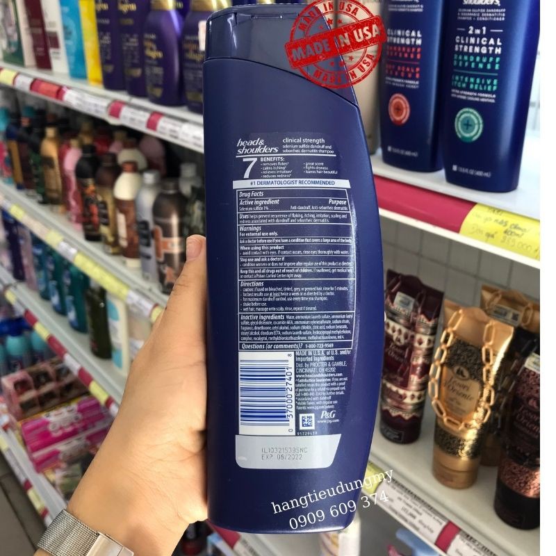 [HÀNG MỸ] DẦU GỘI LÀM SẠCH GÀU HEAD & SHOULDER CLINICAL STRENGTH 400ML | BigBuy360 - bigbuy360.vn