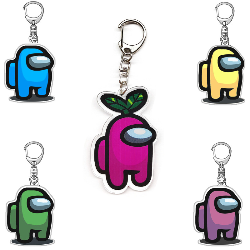 Among Us Móc khóa màu acrylic móc khóa quà tặng cho phụ kiện trang trí chìa khóa xe hơi