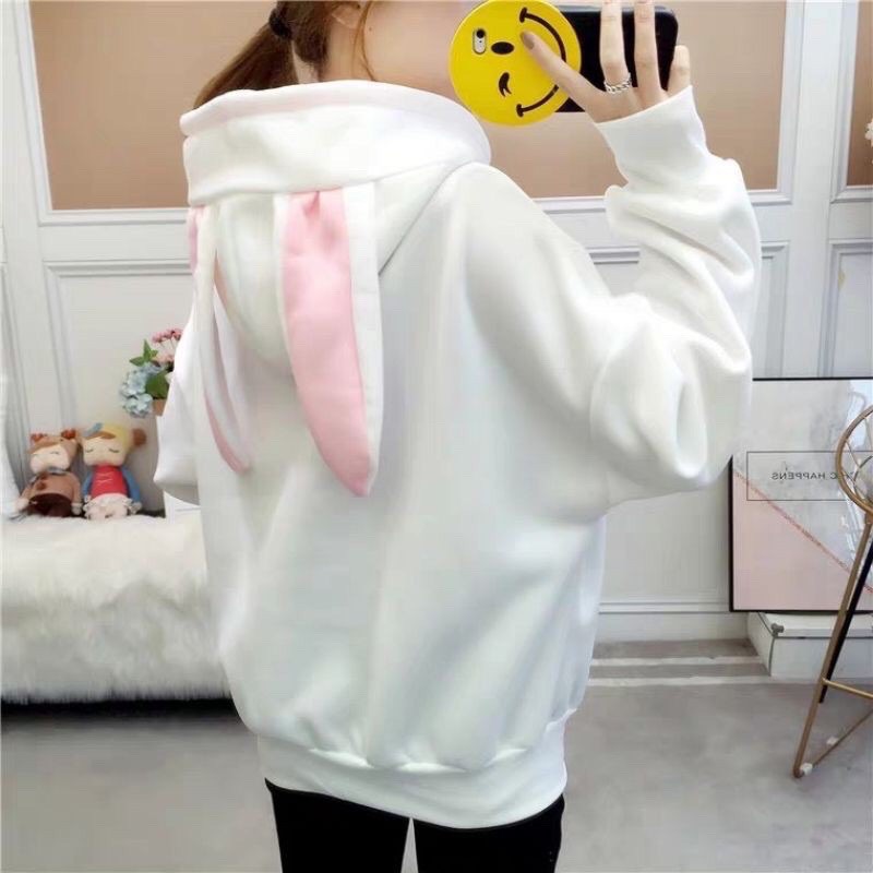 Áo Hoodie Tai Thỏ Siêu Cute