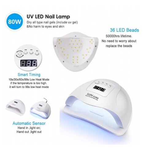 MÁY HƠ GEL SUN X5 PLUS - 80W - 36 BÓNG - Cao Cấp Chính Hãng