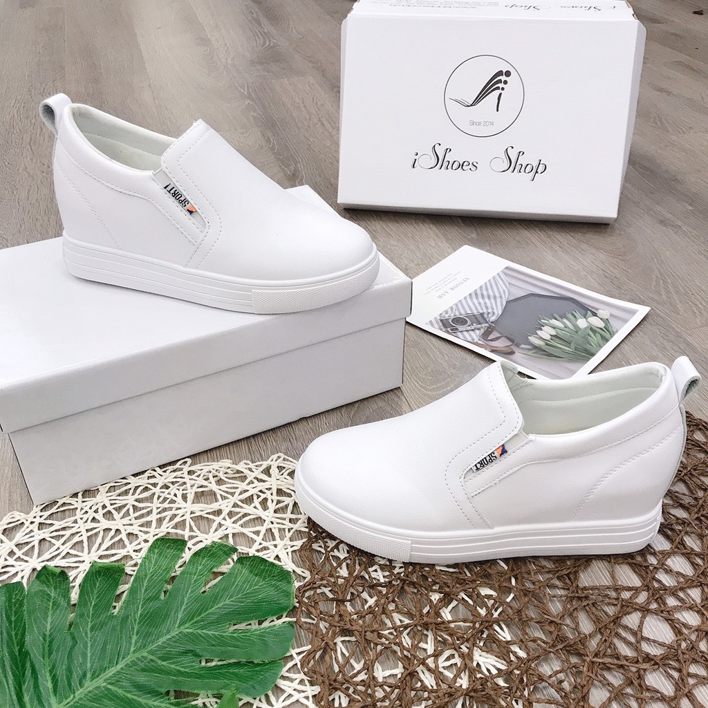 Giày Slipon nữ da thật độn đế - TT011