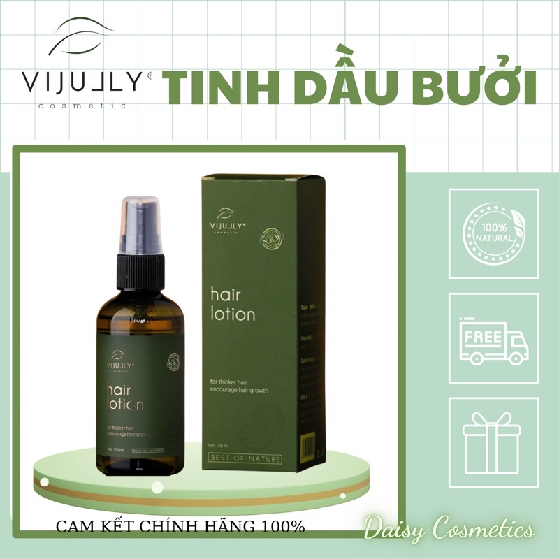 Tinh Dầu Bưởi Chính Hãng Vi Jully Giúp Mọc Tóc, Giảm Rụng Tóc, Làm dài và mượt tóc - Xịt Bưởi Mọc Tóc