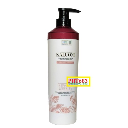 Bộ Dầu Gội Xả Kaluoni Collagen Biotin Keratin Phục Hồi Tóc 750ml