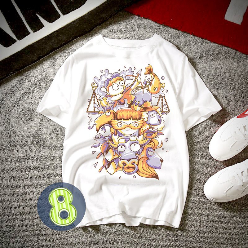 Áo thun unisex phong cách in hình họa tiết hoạt hình thời trang ATN454