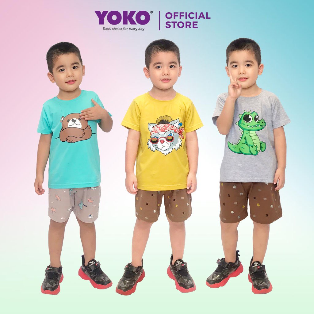 Bộ Quần Áo Thun Tay Ngắn Bé Trai (1-9 Tuổi) YOKO KID’S FASHION 21252T