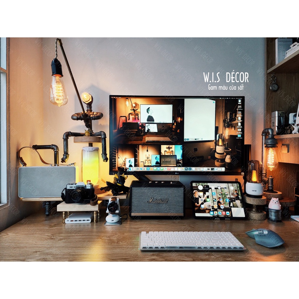 Đèn Decor - Đèn Ống Nước Trang Trí Bóng Sợi Đốt Edison - The Fishing Man