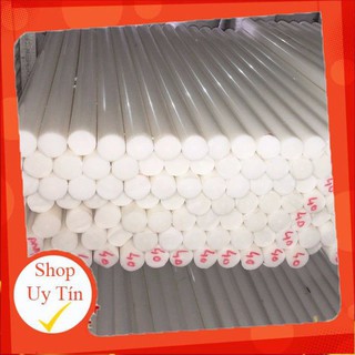 Nhựa pom phi 6mm x500mm (trắng đục)