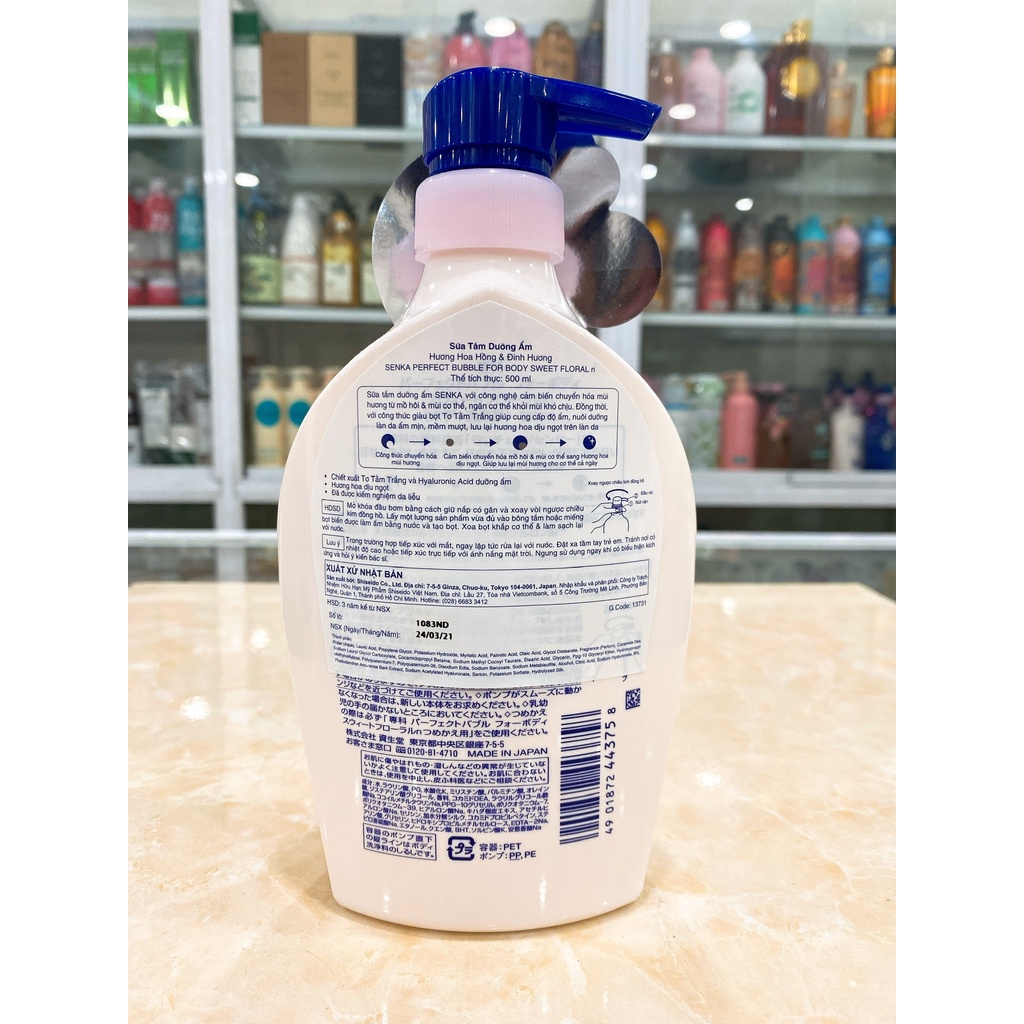 Sữa Tắm Dưỡng Da Senka Perfect Whip For Body Sản Xuất Nhật Bản 500ml