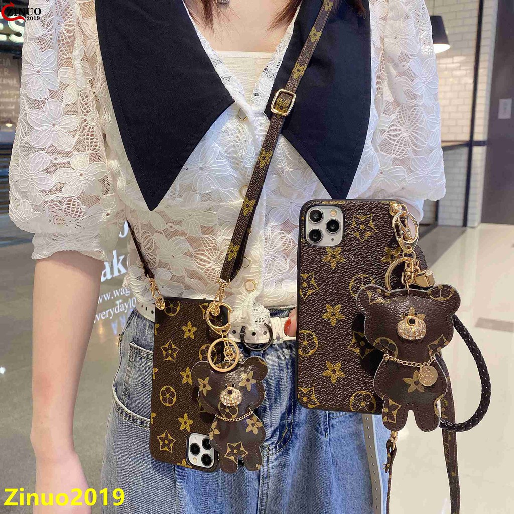 LV Ốp Điện Thoại Chống Rơi Vỡ Có Dây Đeo Cho Iphone 12 / 11 Pro Max / Xr / 8 / 7 Plus | BigBuy360 - bigbuy360.vn
