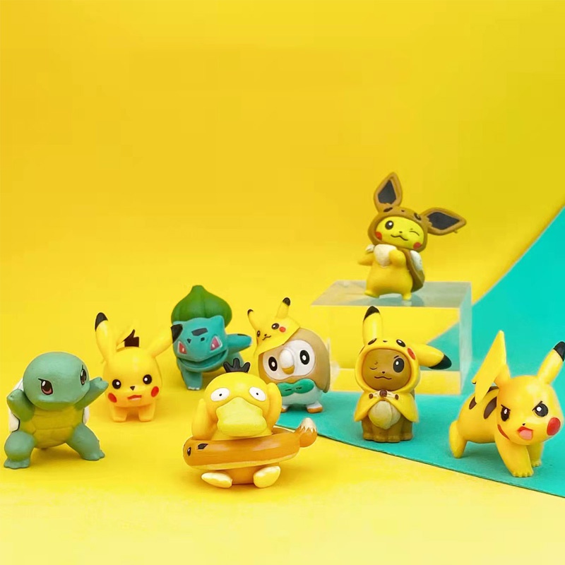 Set 8 Mô Hình Nhân Vật Phim Hoạt Hình Pokemon Xinh Xắn