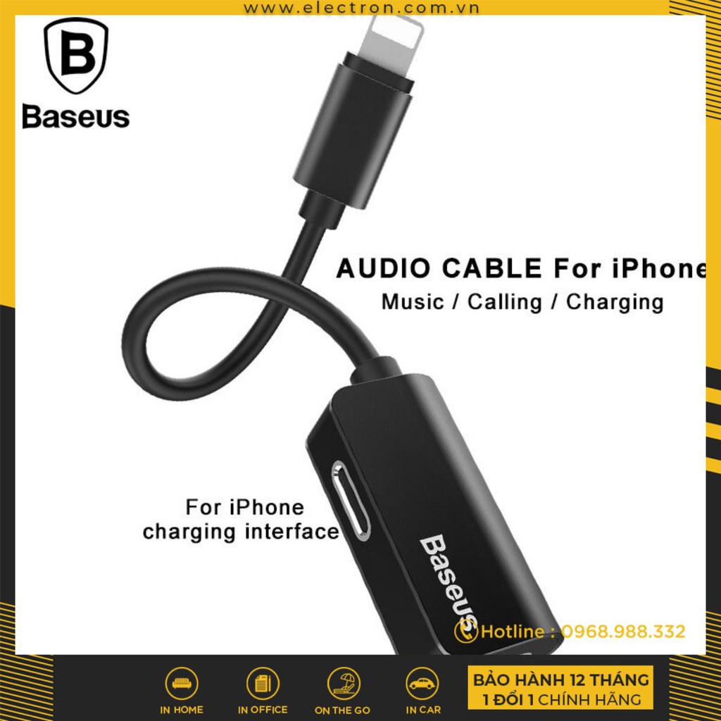 Jack Chia Cổng Lightning 1 Thành 2 Baseus L37