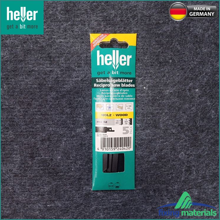 S644D-Lưỡi cưa kiếm HELLER HCS SZ 24042 0, Răng dài 130mm (Cắt gỗ, nhựa, tấm cách âm..)