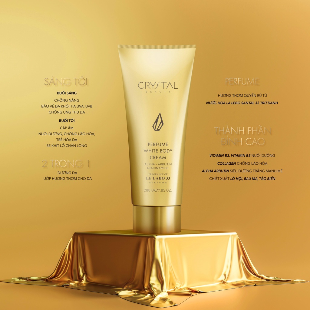 [Chính Hãng] - Kem Dưỡng Trắng Da Toàn Thân White Body Cream Crystal Hương Nước Hoa Labo 33 - Phương Phan Cosmetics | BigBuy360 - bigbuy360.vn