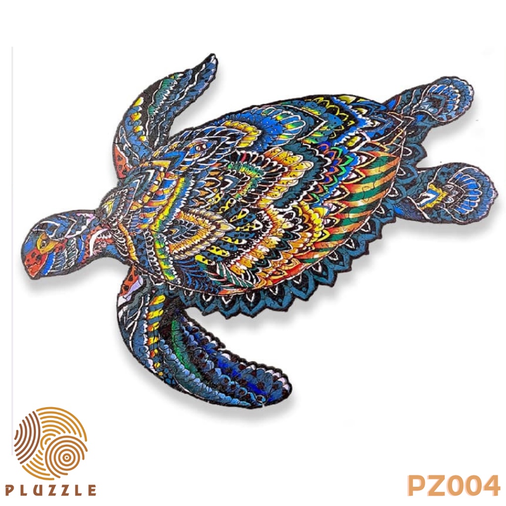 Bộ Xếp Hình Gỗ Thông Minh PLUZZLE hình Rùa Biển – PZ004