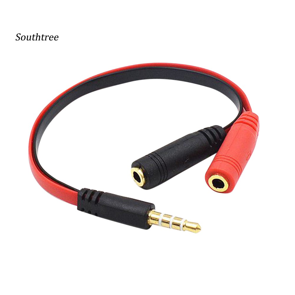 Dây Cáp Chia Cổng Âm Thanh 1 Đầu Đực Sang 2 Đầu Cái 3.5mm Cho Điện Thoại Laptop Pc