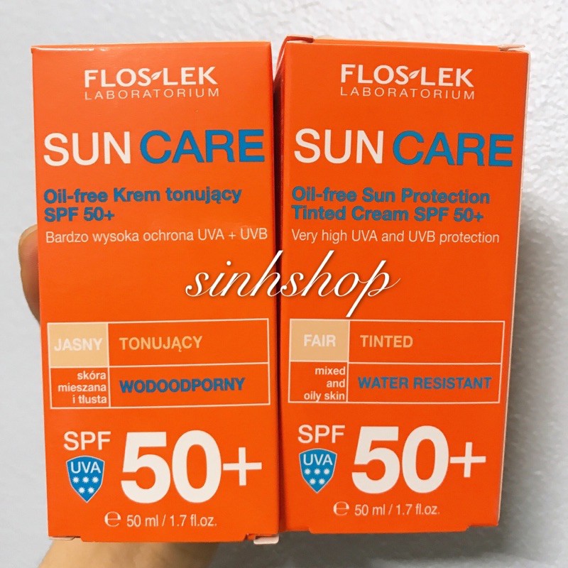 Kem chống nắng giảm nhờn Flos-lek suncare oil free 50ml balan