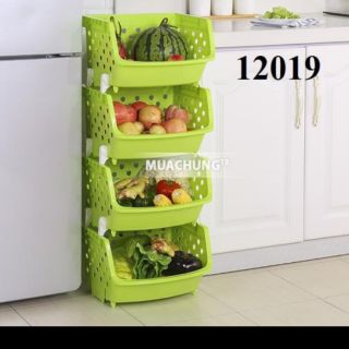 kệ nhựa rỗ 4 tầng đa năng