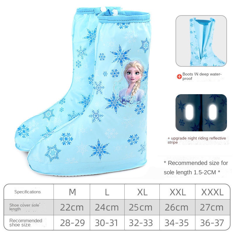 ♛Ủng Đi Mưa Chống Thấm Nước Chống Trượt Họa Tiết Hoạt Hình Disney Dành Cho Bé