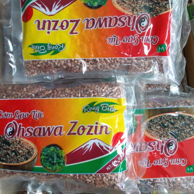 Combo 5 gói cơm gạo lứt rong biển OHSAWA ZOZIN ( gói 200gr ) - Ăn vặt giảm cân không lo béo 100% từ gạo lứt