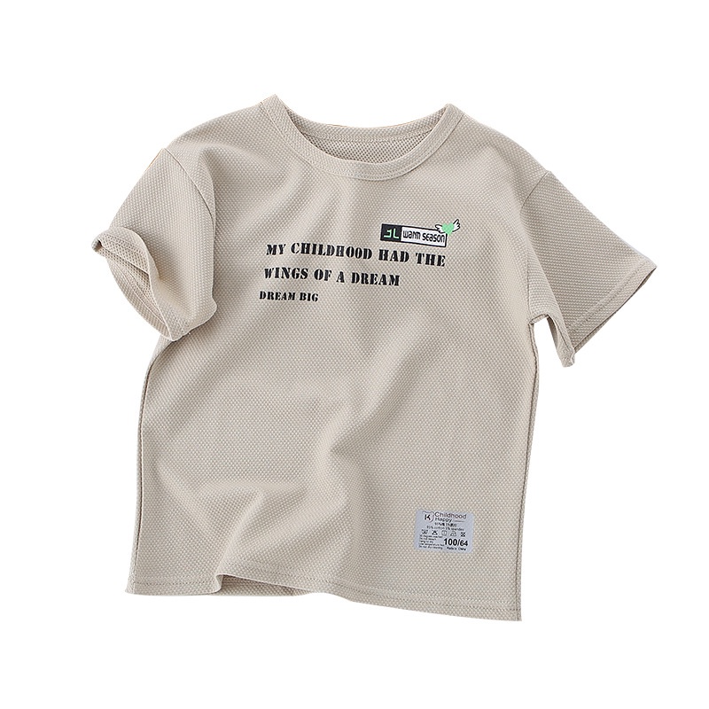 Áo Thun Cotton Tay Ngắn Cổ Tròn Thoáng Khí In Họa Tiết Hoạt Hình Phong Cách Hàn Quốc Dành Cho Trẻ Em 90-160cm