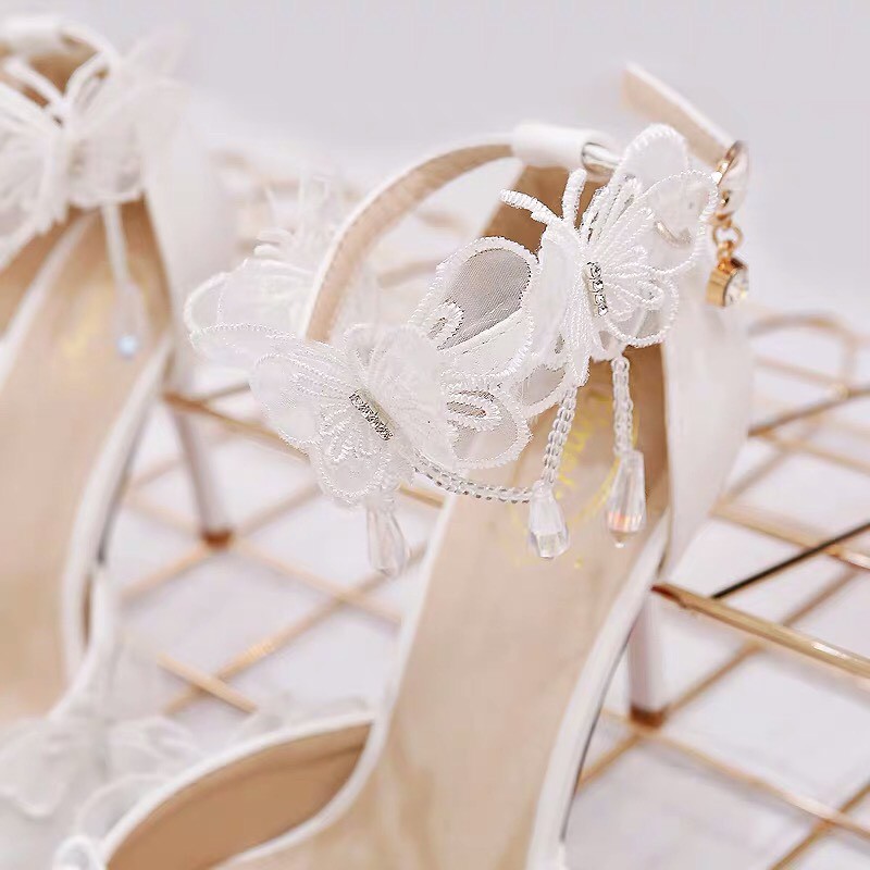 GIÀY CƯỚI CÁNH BƯỚM TẠO KIỂU ĐẸP CAO CẤP