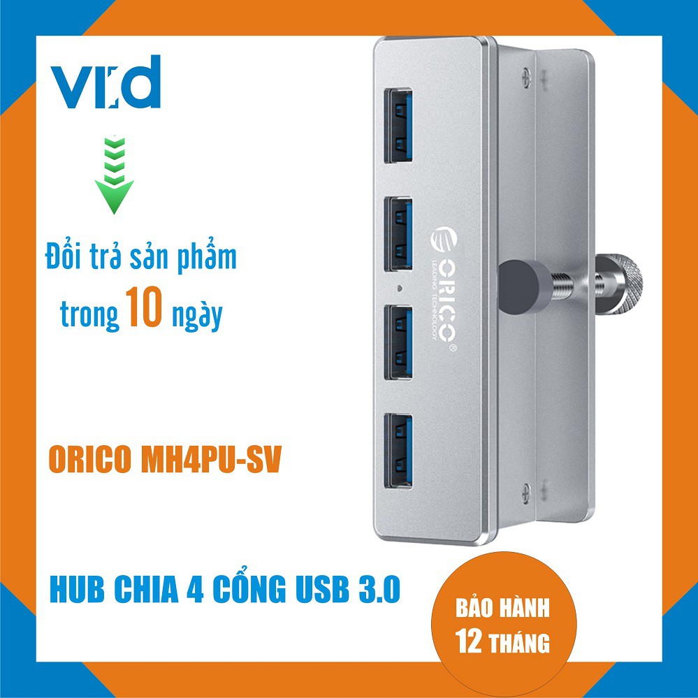 Hub Orico 4 ports USB 3.0 MH4PU-SV - Hàng chính hãng Bảo hành 12 tháng