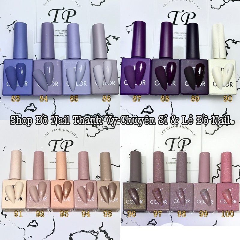 Sơn Gel TP Cao Cấp, Sơn Móng Tay Chính Hãng, Chọn Lẻ Màu Tư 01-20 [Thanh Vy Nail]