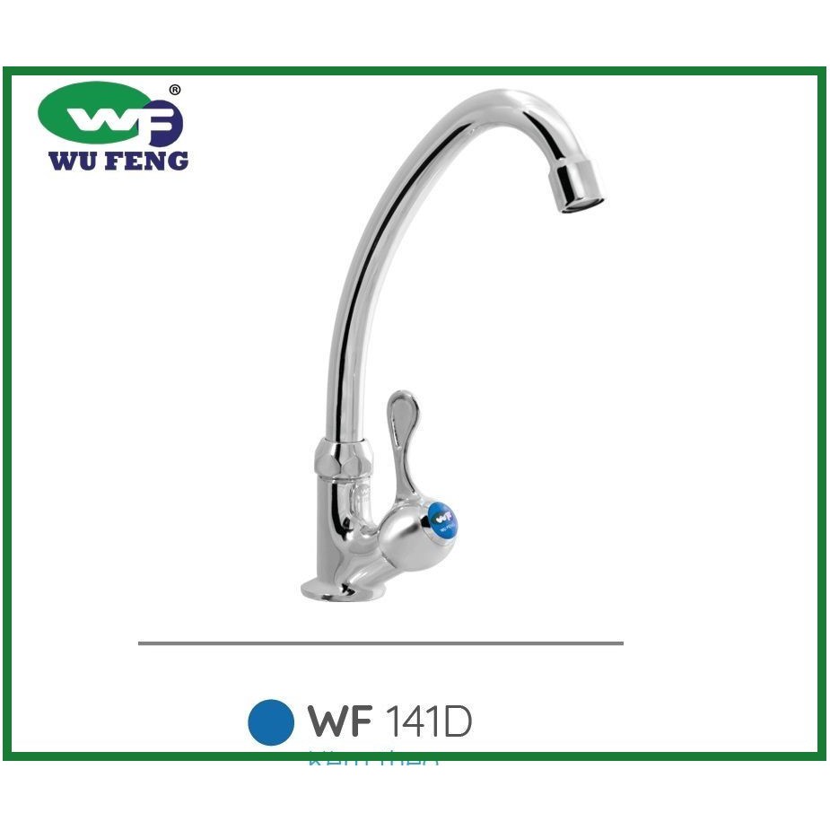 Vòi rửa chén gắn bồn bằng đồng mạ crom Wufeng WF 141D ống xoay , có xuất hóa đơn VAT