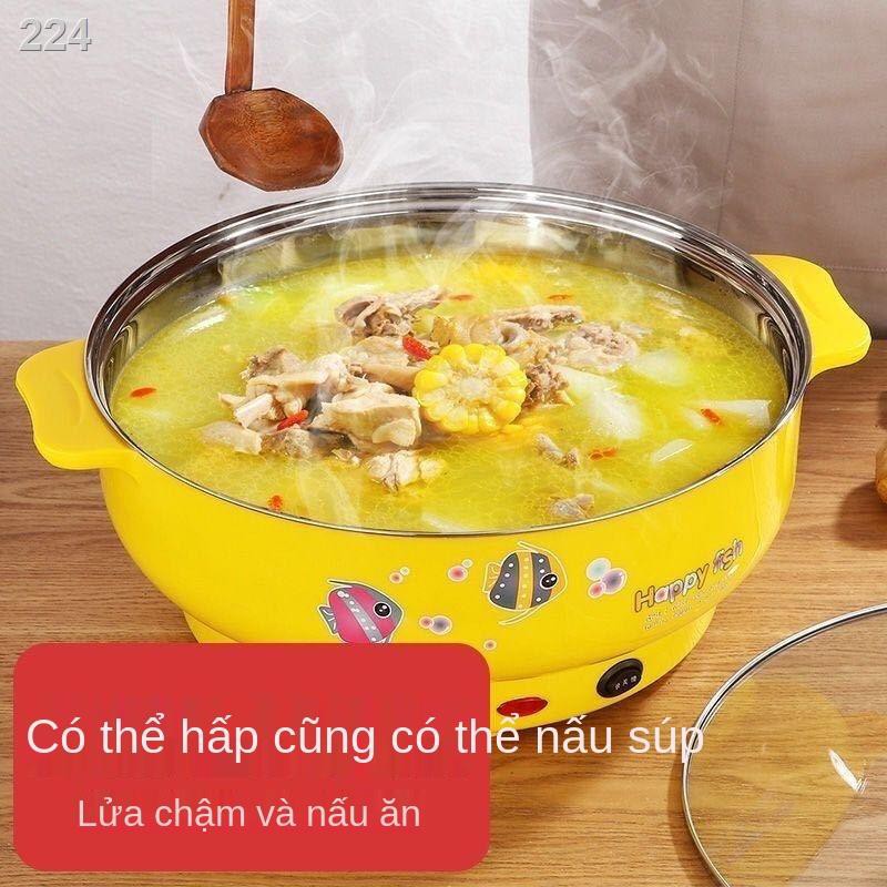 【HOT】Nồi hấp điện đa chức năng gia dụng tự động ngắt lẩu công suất lớn cơm inox