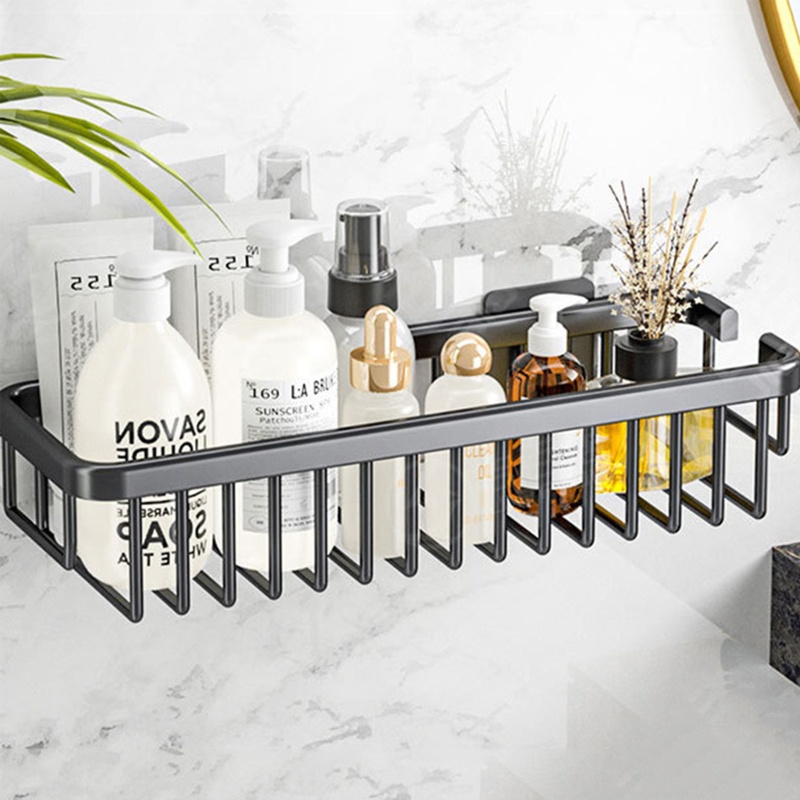 Giá Đỡ Mỹ Phẩm / Đồ Dùng Nhà Tắm Bằng Kim Loại Gắn Tường Tiện Dụng