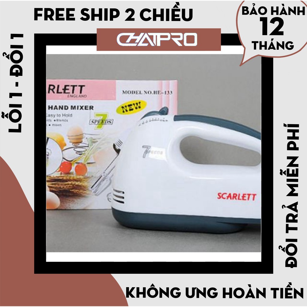 [Hàng Loại 1] Máy đánh trứng cầm tay Scarlet 7 cấp độ