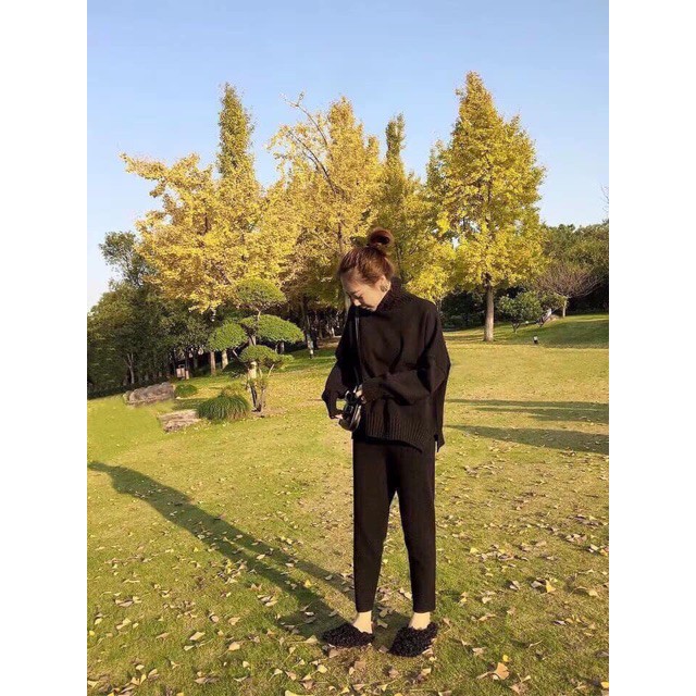 QUẦN BAGGY CHẤT LIỆU UMI DẠ,CẠP KHÓA