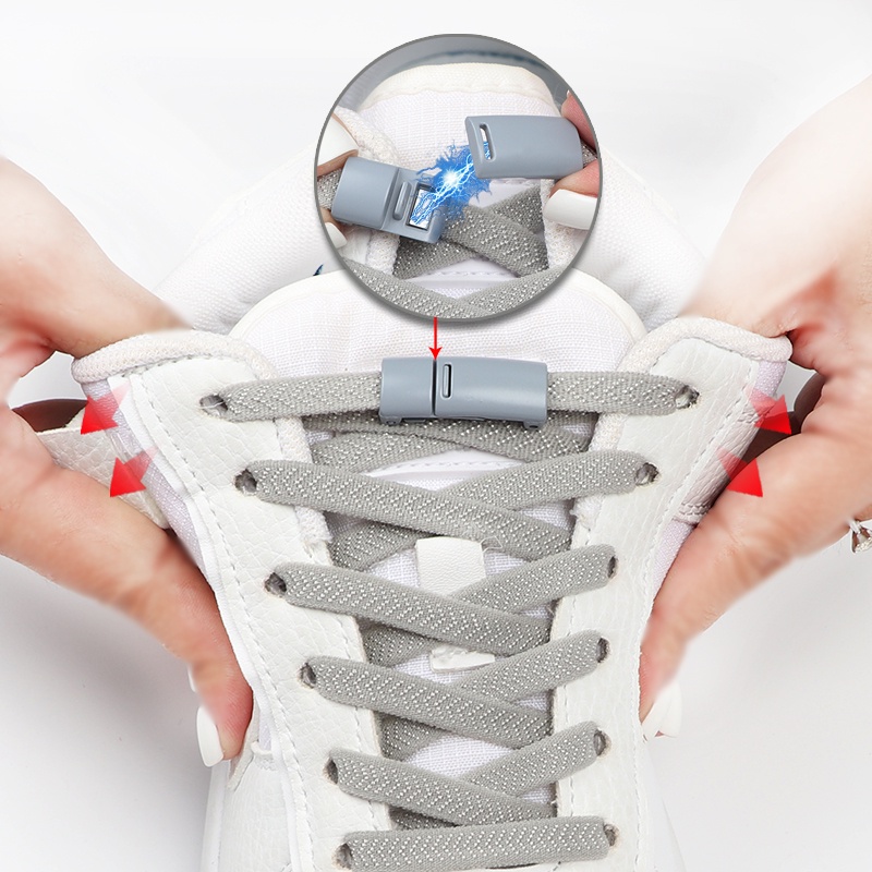Dây Buộc Giày Co Giãn Không Cần Buộc Tiện Dụng Cho Người Lớn Và Trẻ Em