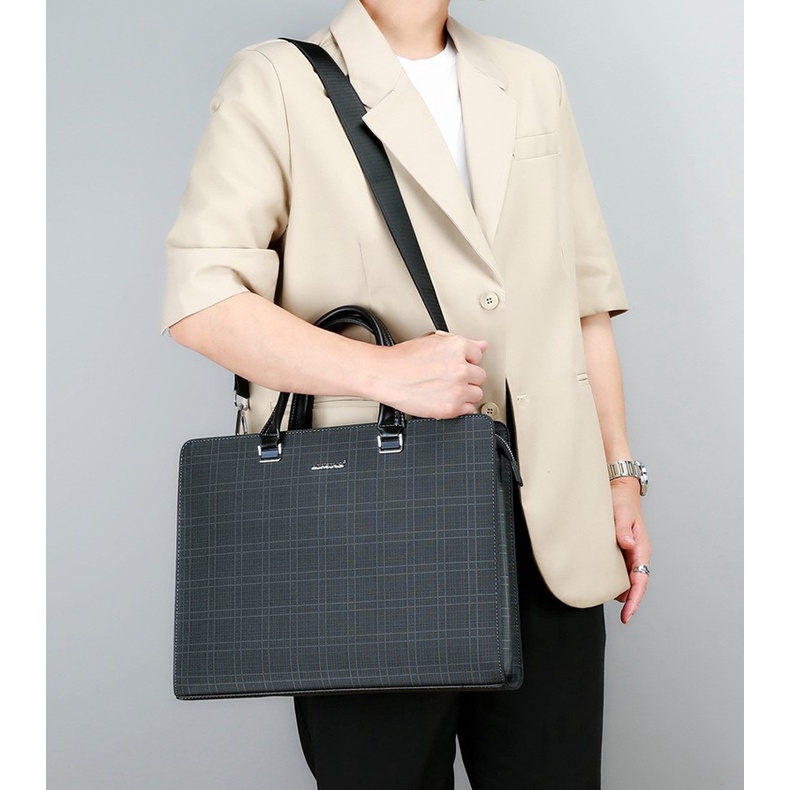 [Bảo hành 10 năm] Túi xách nam công sở CDN75 CHẤT DA SẦN BỀN ĐẸP CHỐNG NƯỚC I HỌA TIẾT CARO LỊCH LÃM SÀNH ĐIỆU (Loại 1) | BigBuy360 - bigbuy360.vn