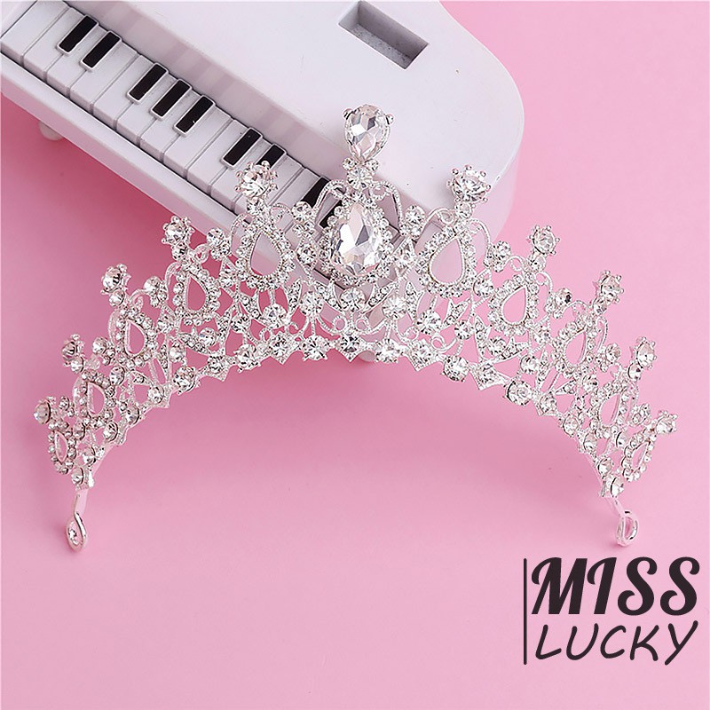 Vương miện cài tóc cô dâu đính đá sang trọng