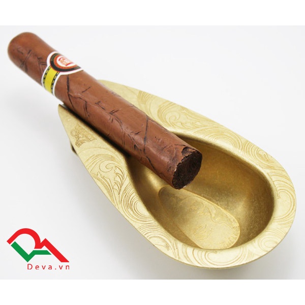 { HÀNG CHÍNH HÃNG } Gạt Tàn Kim Loại Lubinski LB-065 Cao Cấp Họa Tiết Hoa Văn Sang Trọng