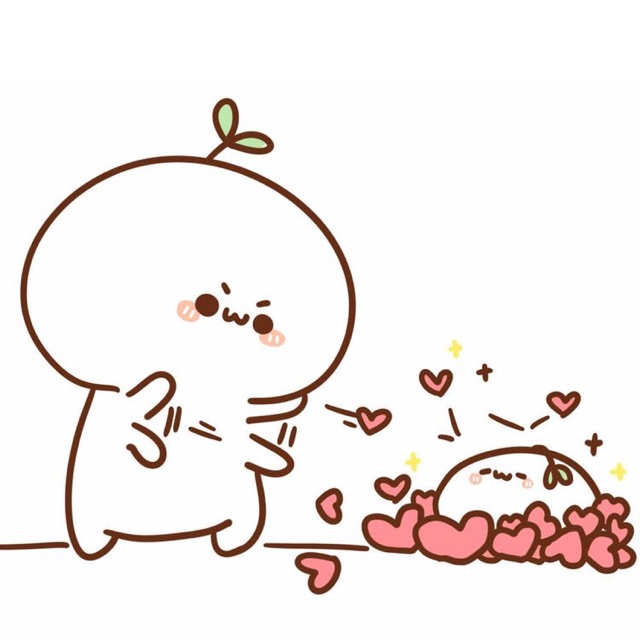 Cặp thú bông bé mầm dễ thương