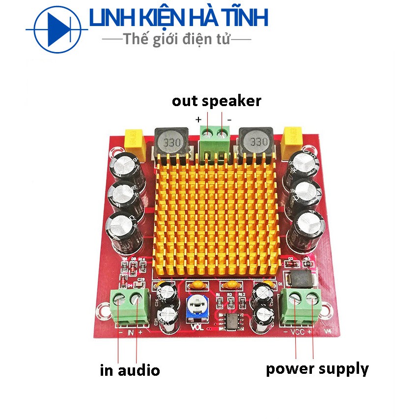 Mạch khuếch đại kỹ thuật số XH-M544 chip TPA3116D2  TPA3116 Mono 150W 12-26V