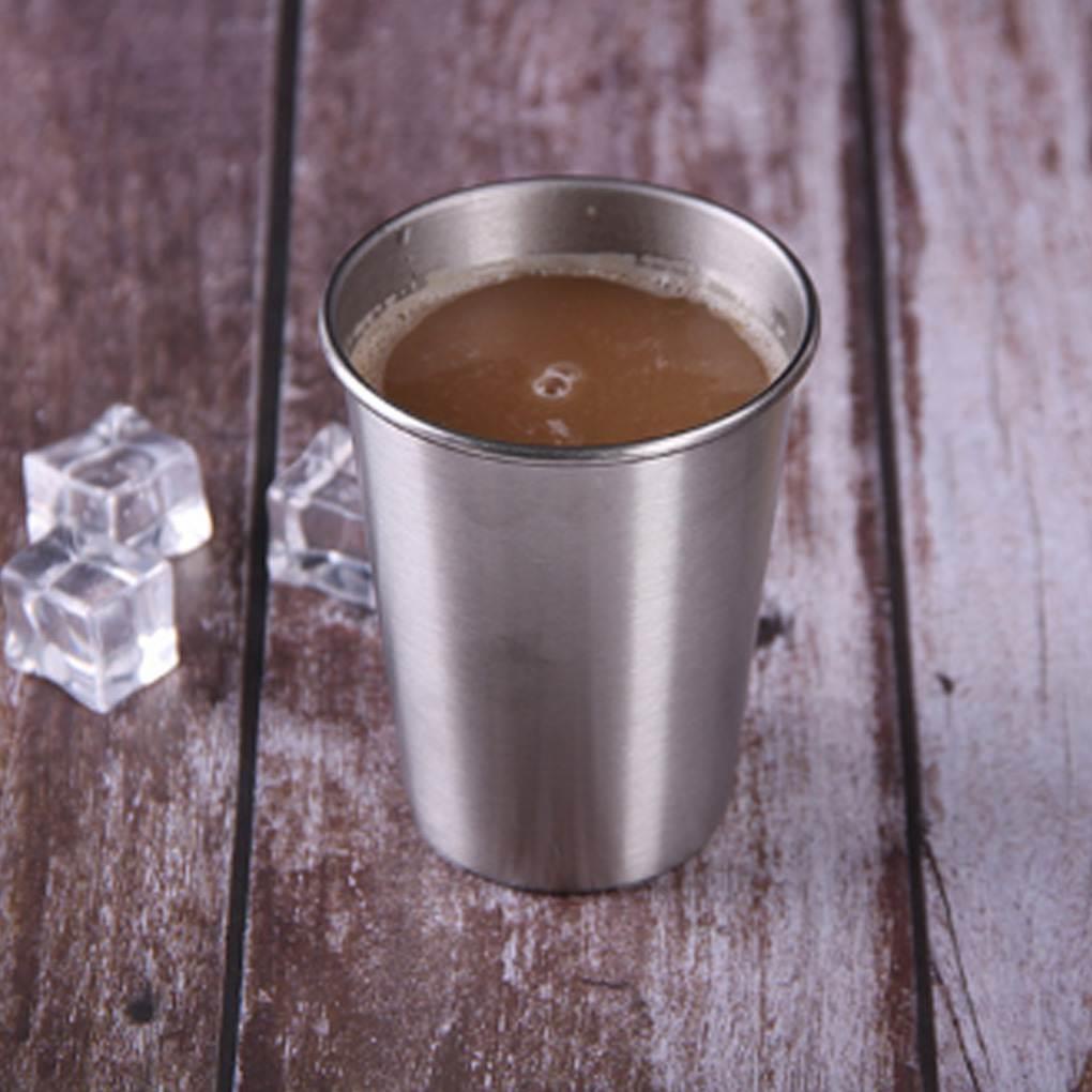 [Coco] Stainless Steel Rolled Top Edge Pint Cups Shatterproof Drinking Glasses for Kids and Adults