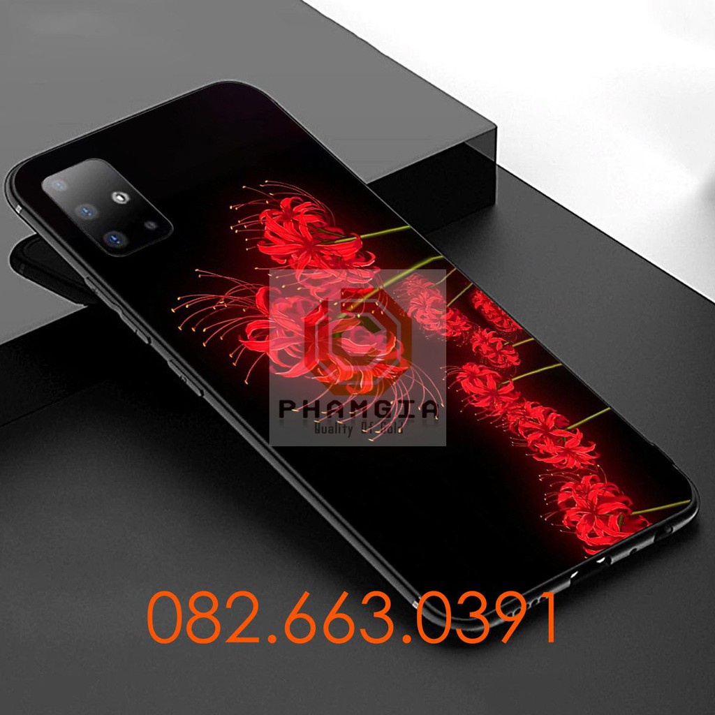 Ốp lưng Samsung M51 lưng cương lưc in hình hoa bỉ ngạn