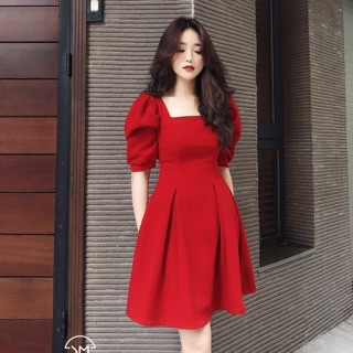 Váy cổ vuông W tay lỡ V251 KYMIE
