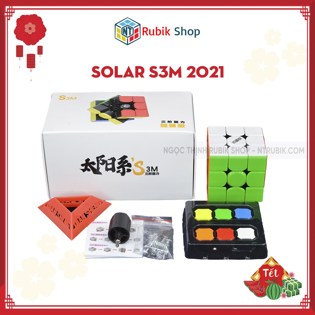 Rubik 3x3x3 Dianshengs Solar S3M 2021 stickerless Có Nam châm