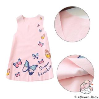 Đầm Bé Gái In Hình Bướm