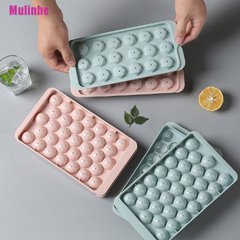 Khay Làm Đá Hình Tròn Bằng Nhựa Tiện Dụng